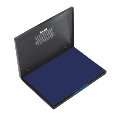 groot inktkussen voor stempel papier en karton blauw