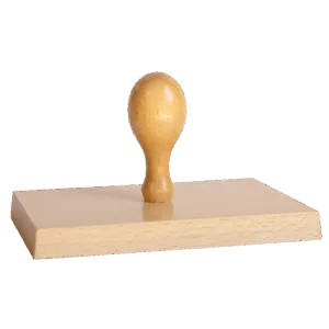 Vervanging van de handgreep van de waszegelstempel alleen van hout